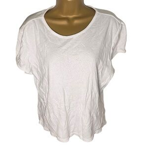 High Sierra Mesh Crop Tee Boxy Fit Athletic White XL